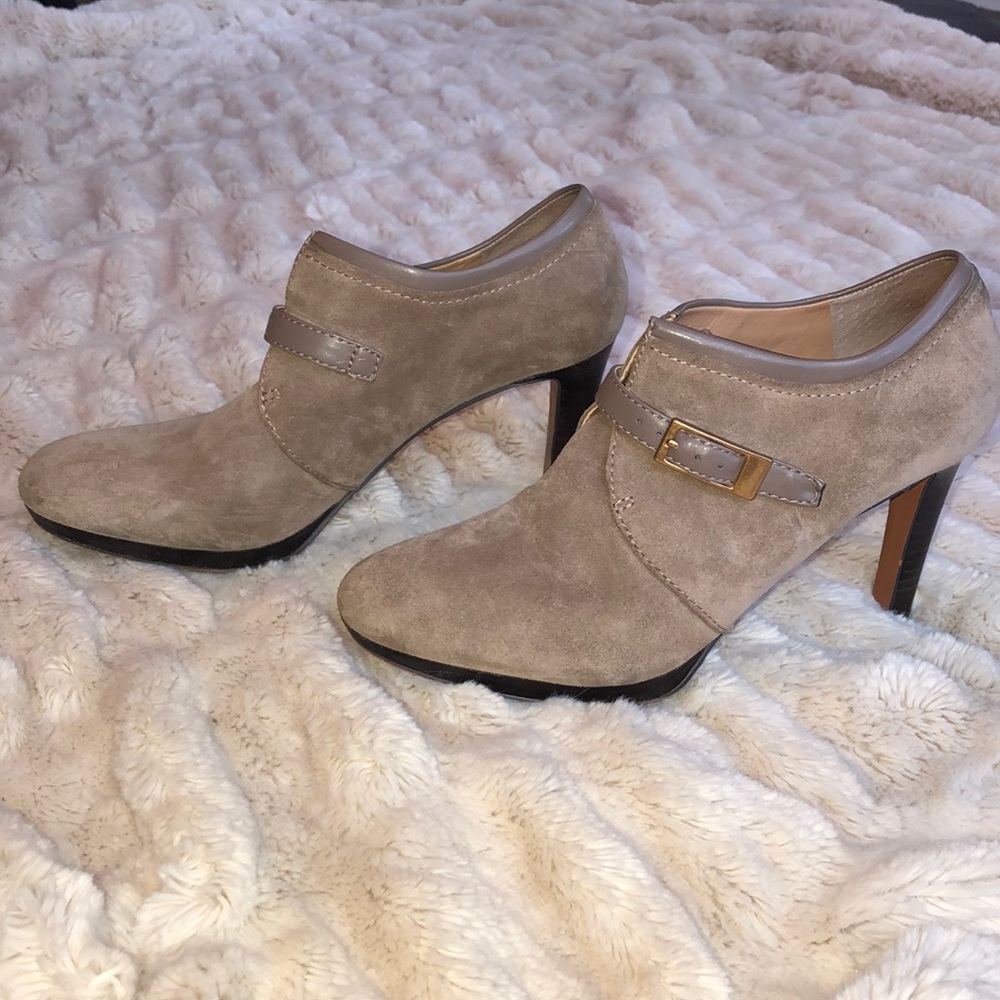 Franco Sarto Leather/Suede Buckle Booties